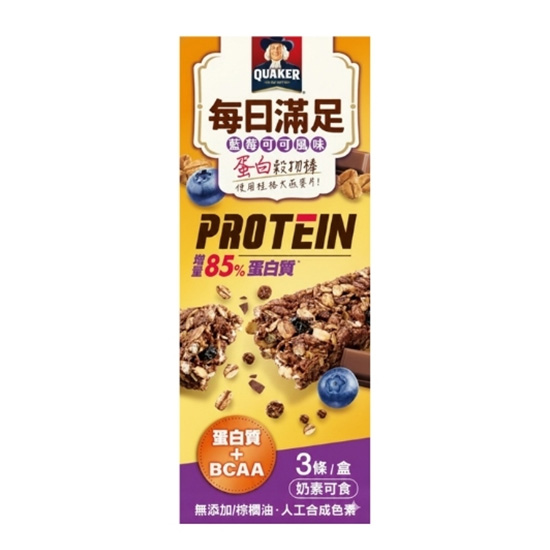桂格每日滿足蛋白穀物棒-藍莓可可 (23g*3條)