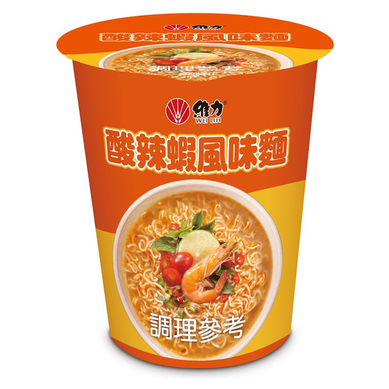 維力杯麵-酸辣蝦風味 58g