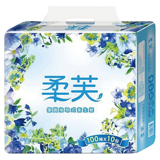 柔芙優質抽取式衛生紙 100抽x10包