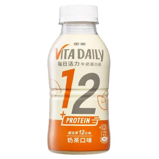 金車Vita Daily牛奶蛋白飲-奶茶口味 350ml