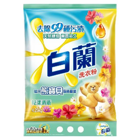 白蘭洗衣粉(含熊寶貝馨香精華-花漾清新) 4.25kg