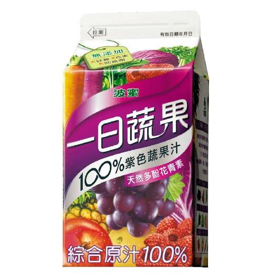 波蜜一日蔬果100%紫色蔬果汁 400ml