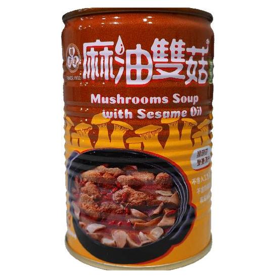 廣達香麻油雙菇(易開罐) 內容量400g固形量150g