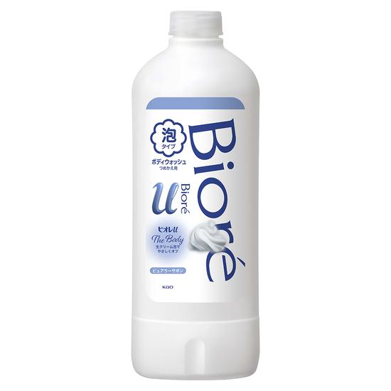 Biore高彈潤沐浴慕絲補充瓶-清新皂香 450ml