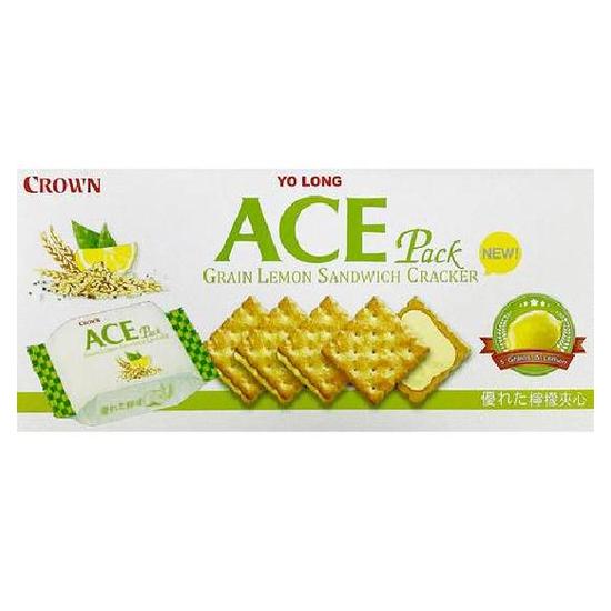 優龍ACE Pack五榖檸檬夾心餅乾 128g