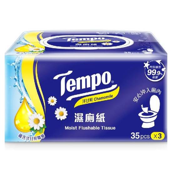 Tempo濕式衛生紙-洋甘菊 35抽*3包