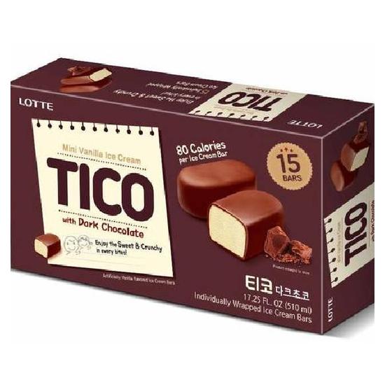 LOTTE Tico可可脆皮香草雪糕-黑巧克力 510ml